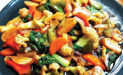 Seasonal Veg. Oyster Sauce — Chinese dish at Pokhara Chinese Restaurant